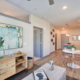 living room with natural lighting